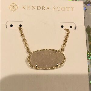 Kendra Scott Gold Necklace with Sparkling Stone